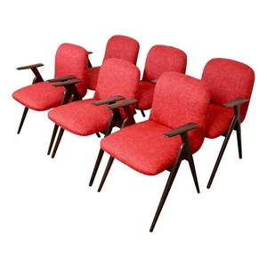 Six Mid-Century Compass Chairs by Luigi Vietti for Besana Italy - Picture 1 of 13