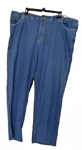 Jeans uomo taglia grande e alta gamba dritta lavaggio scuro - taglia 46x30 (etichetta 46x38?) - Foto 1 di 9