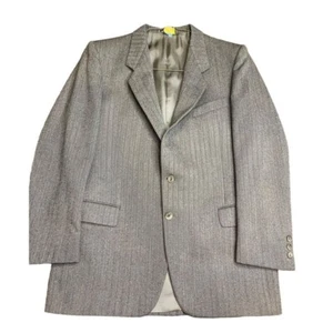 Blazer Abrigo Deportivo Conte di Roma Para Hombres 42L Gris Espiga Tweed Lana Italia - Imagen 1 de 16