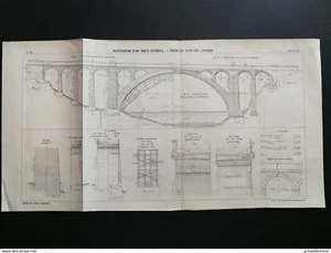 ANNALES PONT et CHAUSSEES (Dep12) Réctification de route et viaduc sur l'Aveyron - Imagen 1 de 4