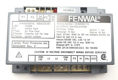FENWAL 35-665942-113 Automatic Ignition Control System Module SAME DAY SHIPPING