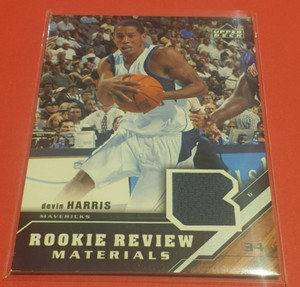 2005-06 Upper Deck Rookie Review Materials Devin Harris Jersey Card - Dallas