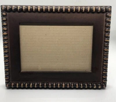 复古串珠木质相框乡村波西米亚农舍原始 5x7 照片 — 第 1/4 张图片