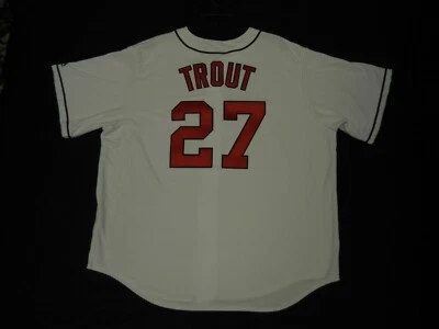 Official Mike Trout Anaheim Angels Cooperstown Throwback Jersey Medium - Image 1 of 2