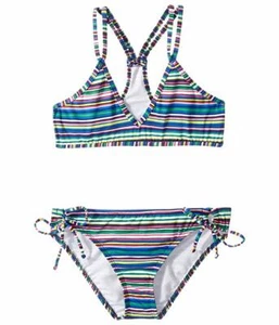 Printed Sport Bra Set Big Kids Multi Color Stripe Size 7 Ella Moss - Picture 1 of 2