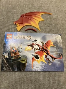 LEGO 7017 Dragon wing rosso scuro e giallo rosso coda parte manuale solo parti - Foto 1 di 2