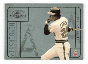 2004  Donruss Classics Rod Carew  #M-13 Membership /2499 California Angels