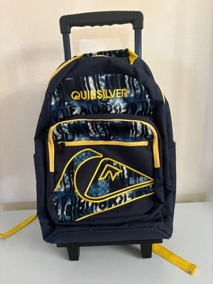 Quiksilver School Roller Bag Backpack Boys Navy college university Vintage New - Image 1 of 3
