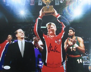Steve Kerr foto autografata 11x14 Chicago Bulls JSA 174361 - Foto 1 di 3