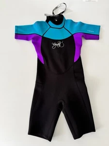 Wetsuit Girls Size 14 Crystal Superstretch Short Sleeve Neoprene VGood Condition - Picture 1 of 12