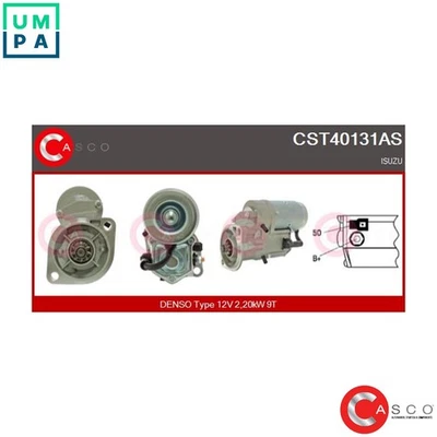 STARTER CST40131AS FOR ISUZU 4JB1-TC/T 2.8L 4cyl BIGHORN I - Image 1 of 4