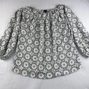 Ann Taylor 3/4 Length Sleeve Floral Pullover Blouse Women's Size Small - Picture 1 of 8