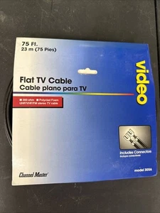 NUOVO cavo cavo cavo cavo piatto Channel Master 300 ohm schiuma isolato antenna TV 75 FT - Foto 1 di 24