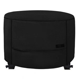 Round Fire Pit Cover Fade Resiatant Waterproof 600D Outdoor Patio Firepit Cov... - Picture 1 of 9