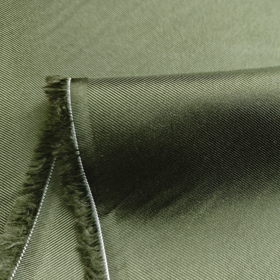 Ткань из чистого шелка саржи шириной 45 дюймов в ярдах натуральная саржа шелк материал армейский зеленый - Изображение 1 из 4