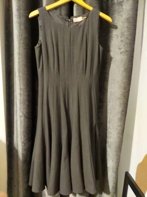 Vestido Calvin Klein Feminino Tamanho 8 Cinza Sem Mangas Ajuste de Lã Flair - Imagem 1 de 2