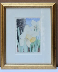 Artista Listado Deshielo Malin, Acuarela Firmada Original En Papel 'Narciso"" Enmarcado - Imagen 1 de 7