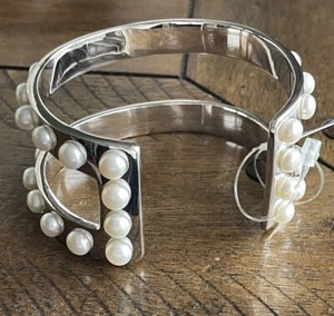 Honora Bronze White Pearl Triple Strand Bracelet - Picture 1 of 11