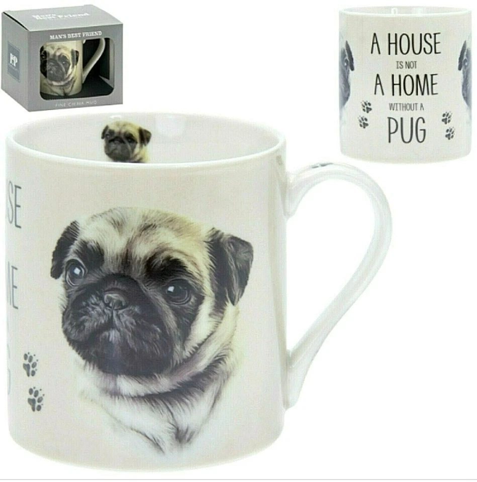 Becher Hunde Mops Pug The Leonardo Collection England - Bild 1 von 1