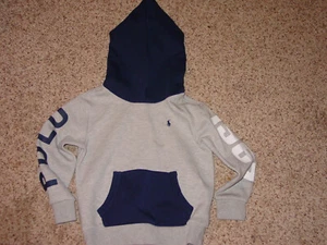 Polo Ralph Lauren Blue/Gray Toddler Longsleeve Hoodie! Size 5T - Picture 1 of 9