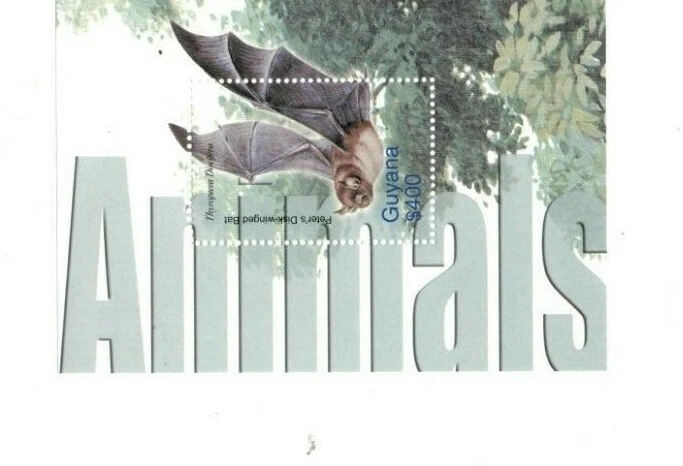 Guyana - 2003 - Animales/Murciélago - Hoja de recuerdo - MNH Foto 1 de 1
