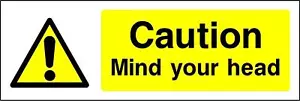 More details for caution mind your head safety sign 
