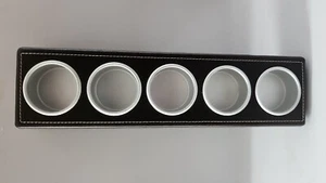 Partylite Retro Style Seventies Braun Leder Multi Teelicht Kerzenhalter - Bild 1 von 5