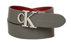 Cintura CK CALVIN KLEIN JEANS accorciabile e reversibile doppia faccia con logo  - Imagen 1 de 6