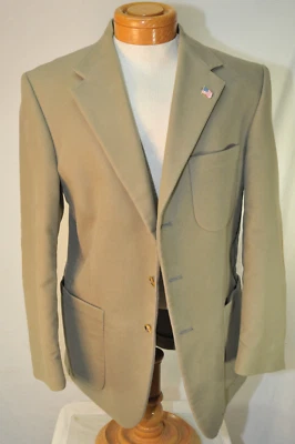 Abrigo deportivo vintage Orvis para hombre grande 100 % algodón cepillado 3 botones verde pálido Foto 1 de 4