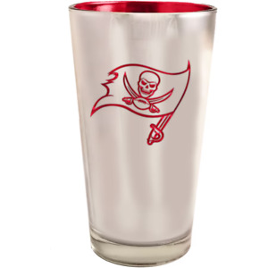 TAMPA BAY BUCCANEERS---ELECTROPLATED------- PINT GLASS