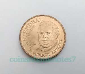 1983 France 10 Franc Coin, KM #953 Uncirculated / Writer-Stendhal - Picture 1 of 2
