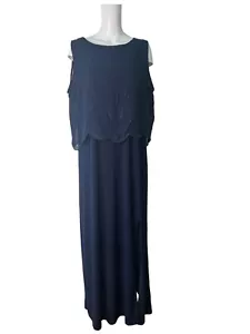 Abito KLASS taglia 2XL 20 blu navy swing scintillante mantello sopra donna NUOVO EU48 PREZZO AL PUBBLICO £45 - Foto 1 di 13