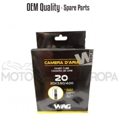 CAMERA D'ARIA 20 X 4.0 PER FAT BIKE VALVOLA AMERICA RUOTA MTB PNEUMATICI E-BIKE  - Immagine 1 di 2