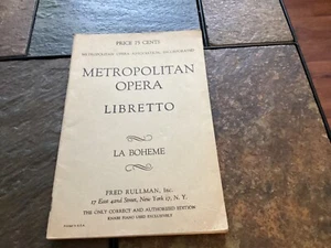 Metropolitan Opera Libretto La Boheme - Foto 1 di 7