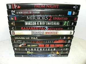Horror Movie DVD Lot 12 House of 1000 Corpses-Frogs-House of Wax-Prom Night more - Picture 1 of 9