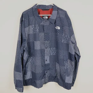 North Face Windbreaker Mens XXL Navy Blue Windwall Snap Front Lightweight - Picture 1 of 16