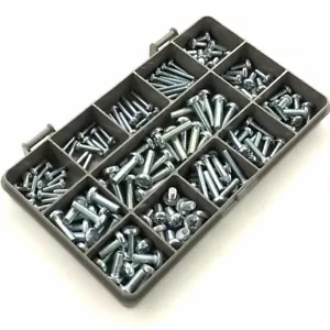 135 PIEZAS SURTIDAS ZINC M3 M4 M5 POZI PAN MÁQUINA TORNILLOS PERNO MÉTRICO BZP KIT - Imagen 1 de 2