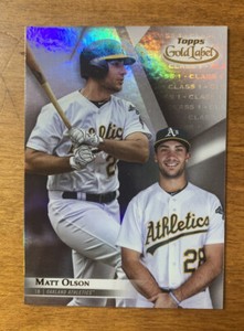 Matt Olson - 2018 Topps Gold Label #77 Class 1 BLUE /150  Oakland A's / Braves