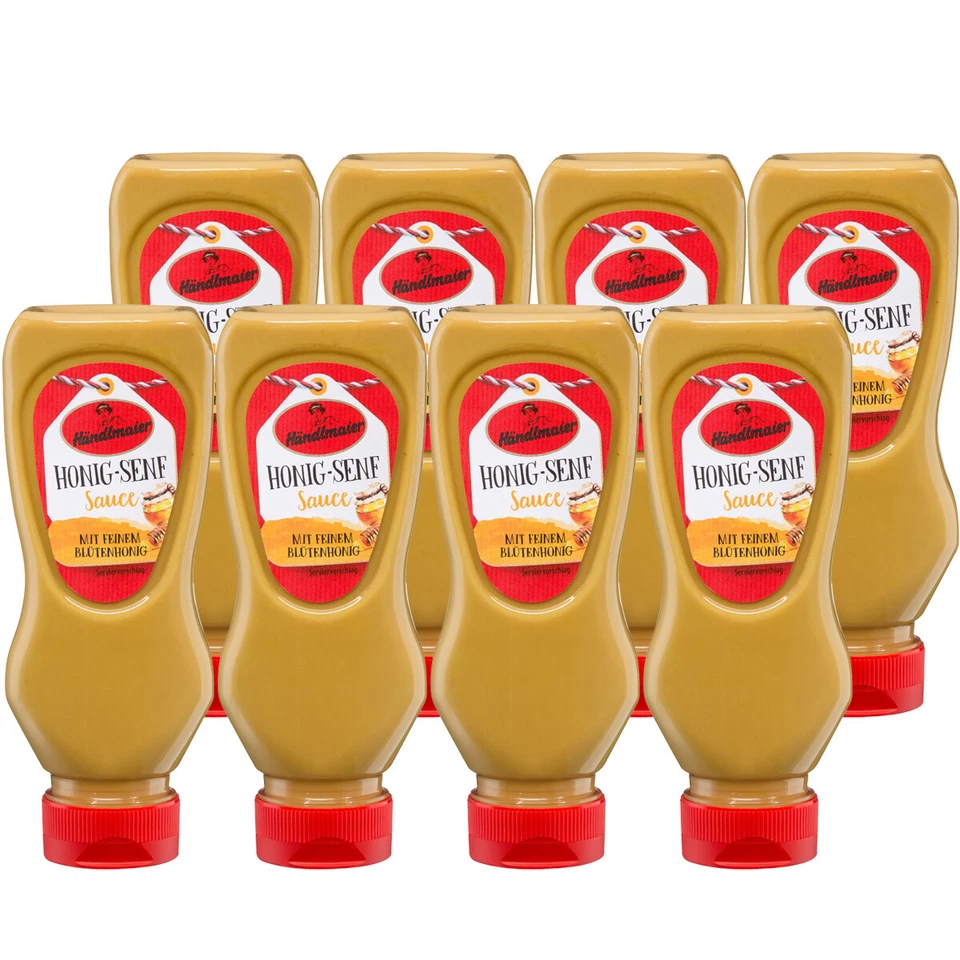 Händlmaiers Feinkost Sauce Honig Senf in Squeezeflasche 225ml 8er Pack - Bild 1 von 1