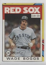 1986 O-Pee-Chee Wax Box Bottom Box Bottoms Wade Boggs #B HOF