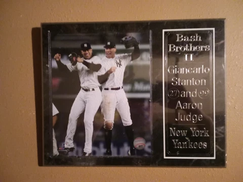 Stanton & Judge Bash Brothers New York Yankees 12 X 15 Photo Plaque Cover