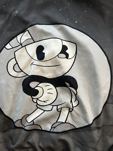 Cup Head Hoodie Large Teen boys Also Fits Small Men’s Cuphead Gray Double Sided - Picture 1 of 6