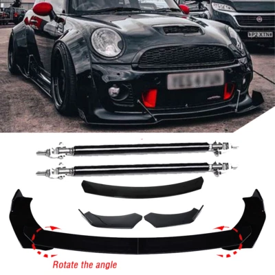 For Mini Cooper Paceman Front Bumper Lip Spoiler Splitter Body Kit +Strut Rods Foto 1 de 4