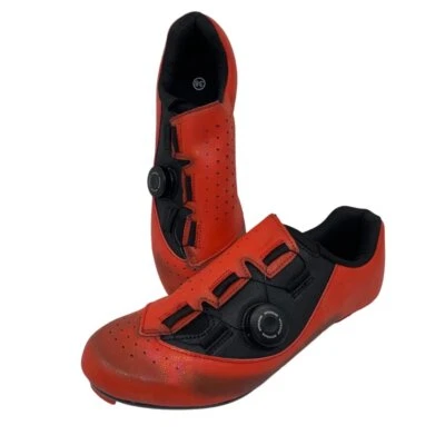DWZRG Betoosen Zapatillas de ciclismo de carretera para hombre Interior/Exterior Rojo/Bla Iridiscente 5 1/2 M Foto 1 de 4