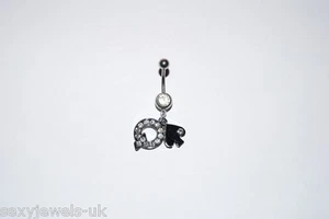 Naval Belly Button Bar Piercing - Queen Of Spades BBC Hotwife Cuckold Style 2 - Picture 1 of 1