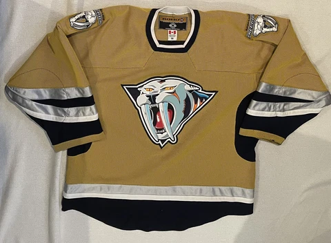 Nashville Predators KOHO Mustard Cat Alternate Authentic Pro NHL Jersey Size 56 Cover