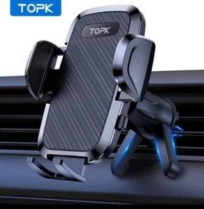 Support Téléphone Voiture Universel Fixation Grilles Ventilation Noir Smartphone - Photo 1 sur 4