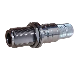 N Buchse Schott LMR-600 Koaxial Stecker EZ-600-NF-BH-X Zeiten Mikrowelle - Bild 1 von 8