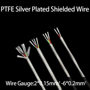 Filo schermato placcato argento PTFE 2*0,15 mm2-6*0,2 mm2 filo di rame multicore - Foto 1 di 12