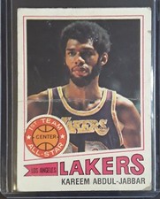 1977-78 Topps Kareem Abdul Jabbar #1 basketball card L.A. Lakers (Low Grade)